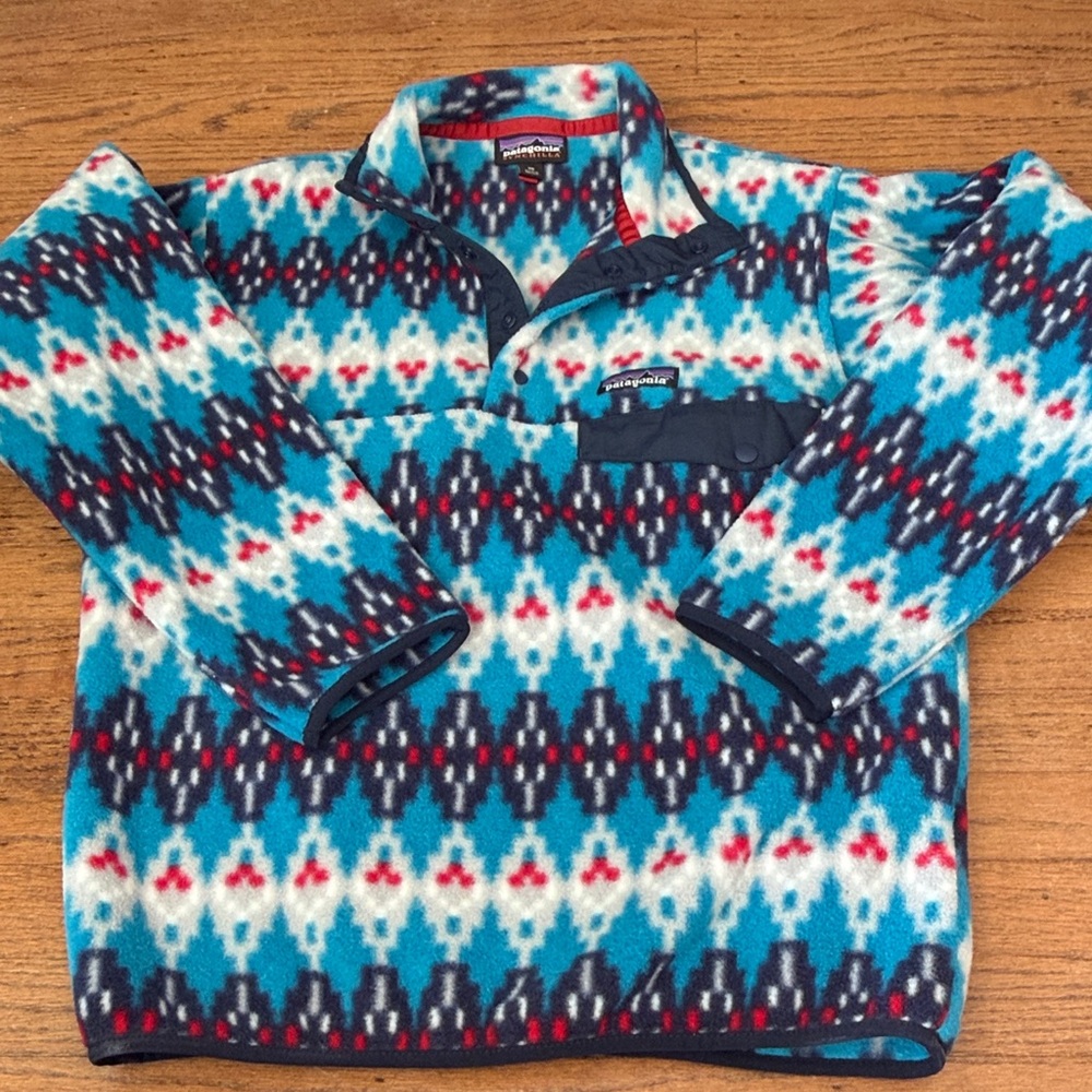 Patagonia Synchilla Multicolor Geometric Fleece Jacket